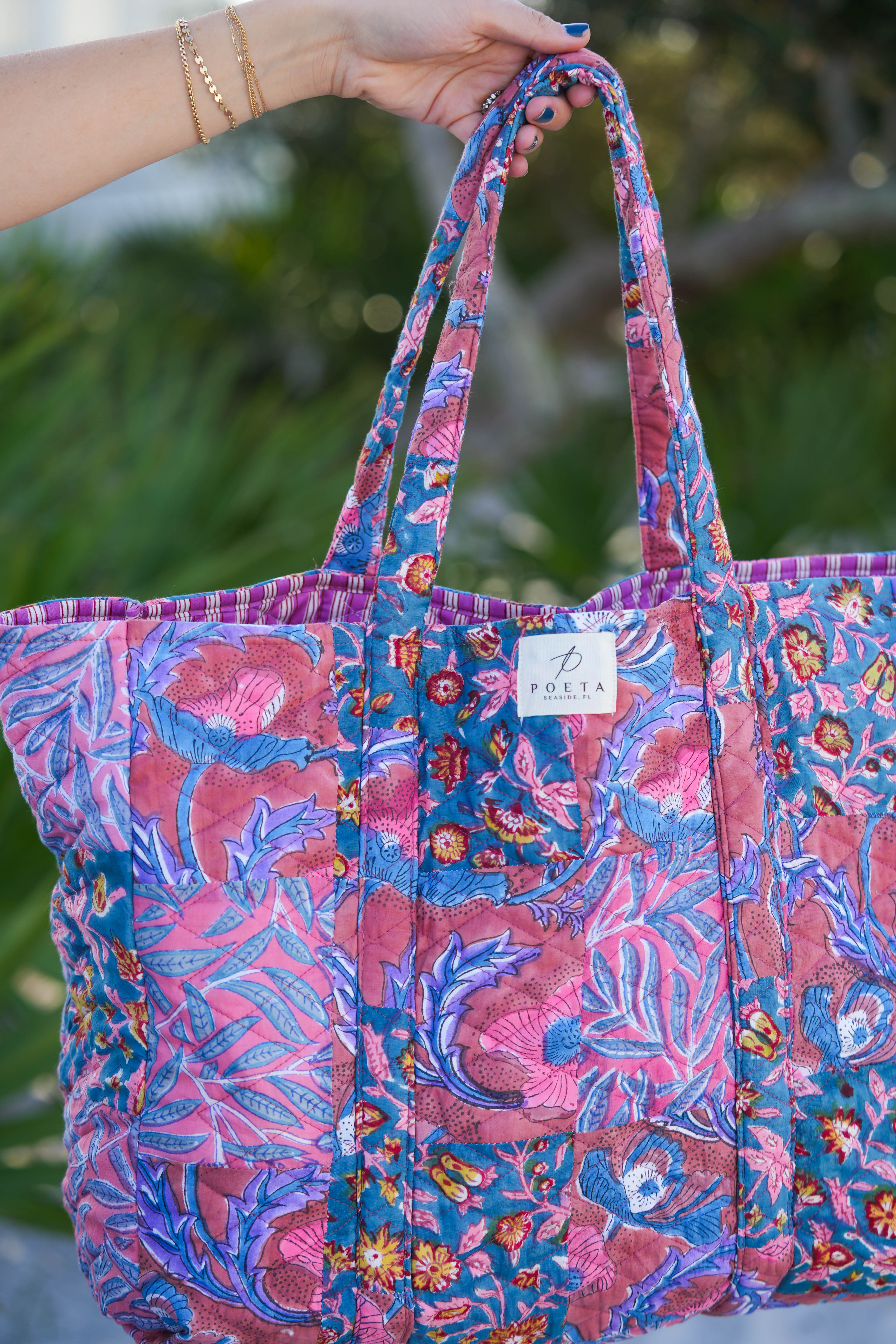 Purple Jungle Patchwork Tote
