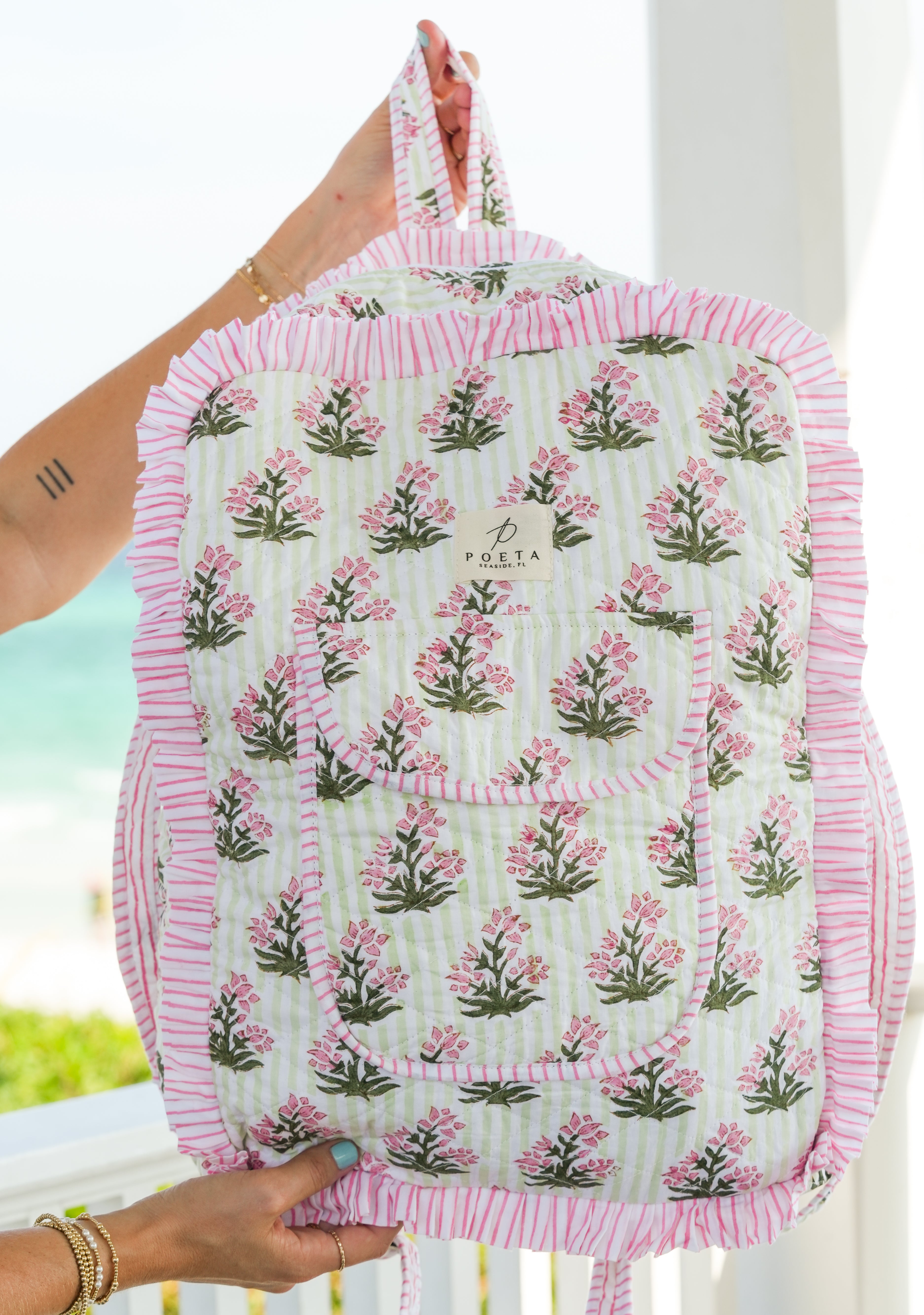 Ruffled Genoa Backpack