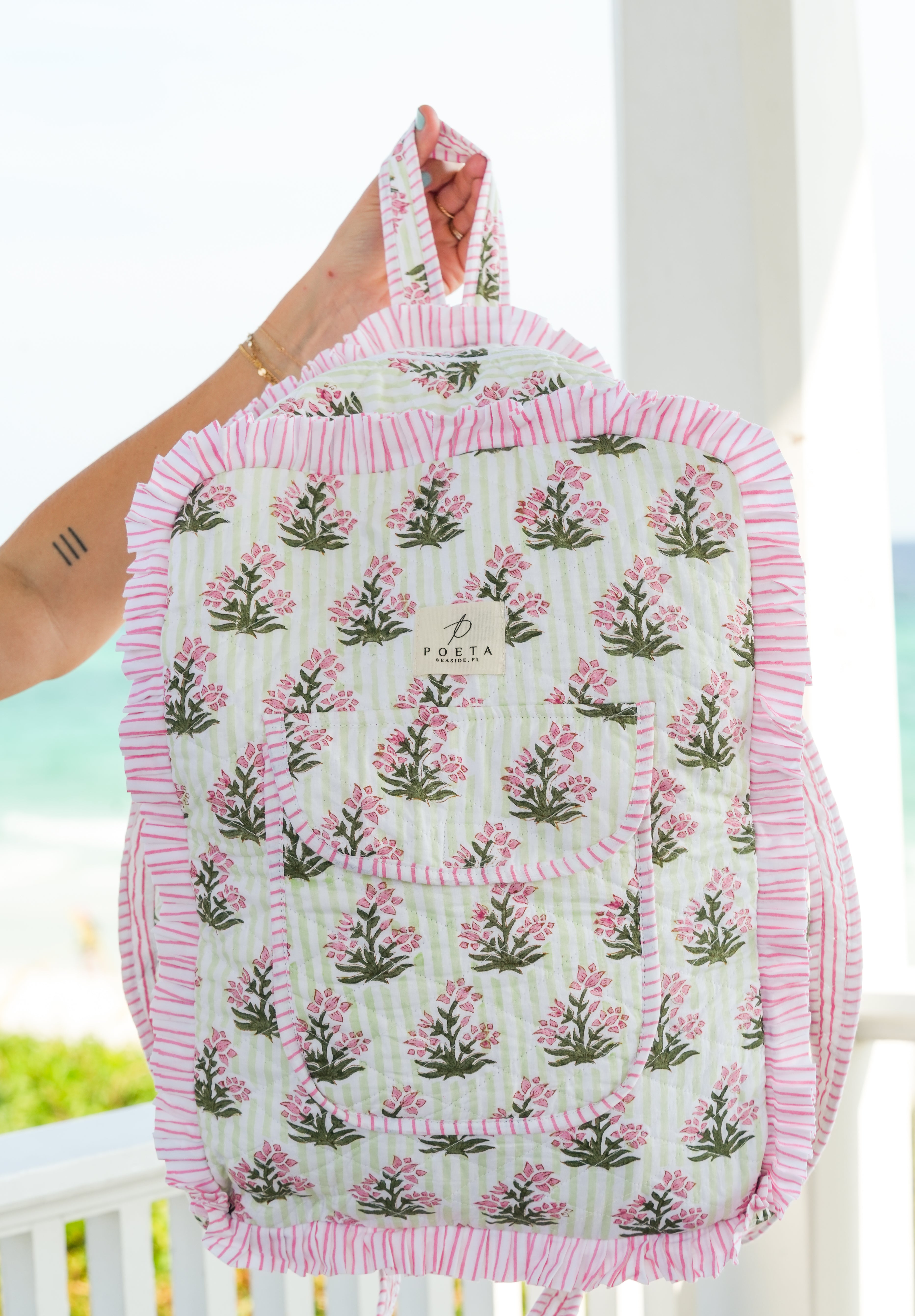 Ruffled Genoa Backpack