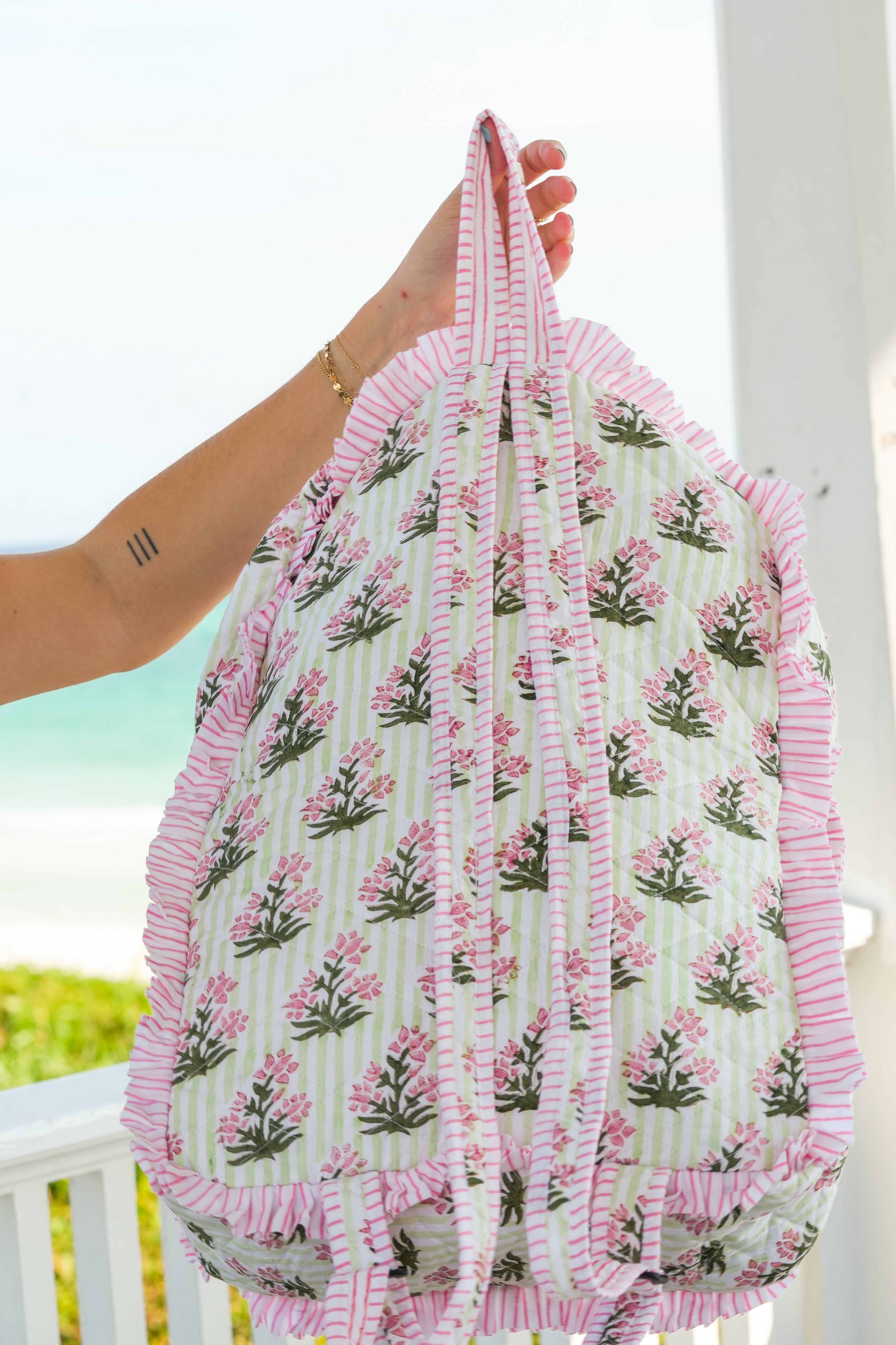 Ruffled Genoa Backpack