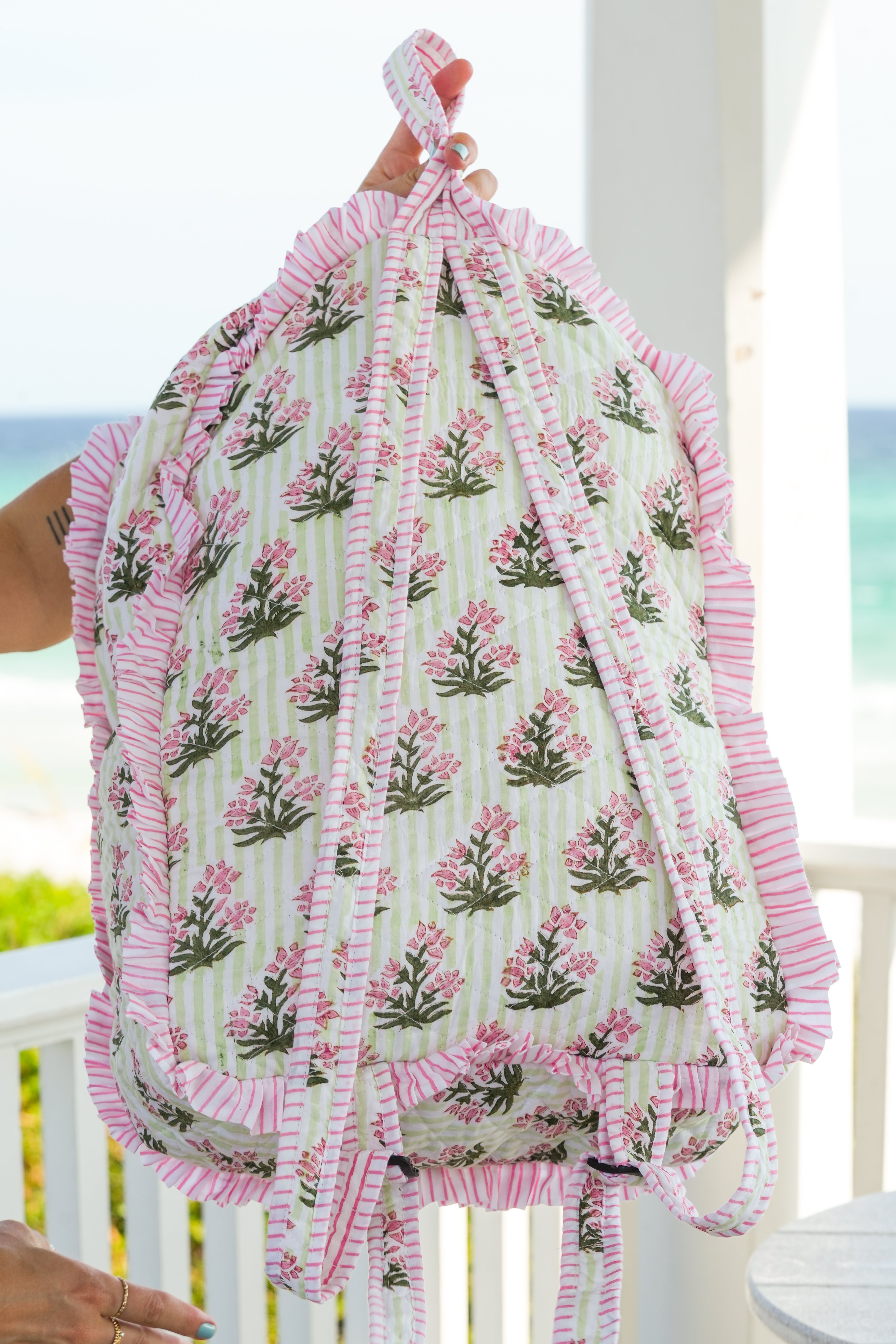 Ruffled Genoa Backpack