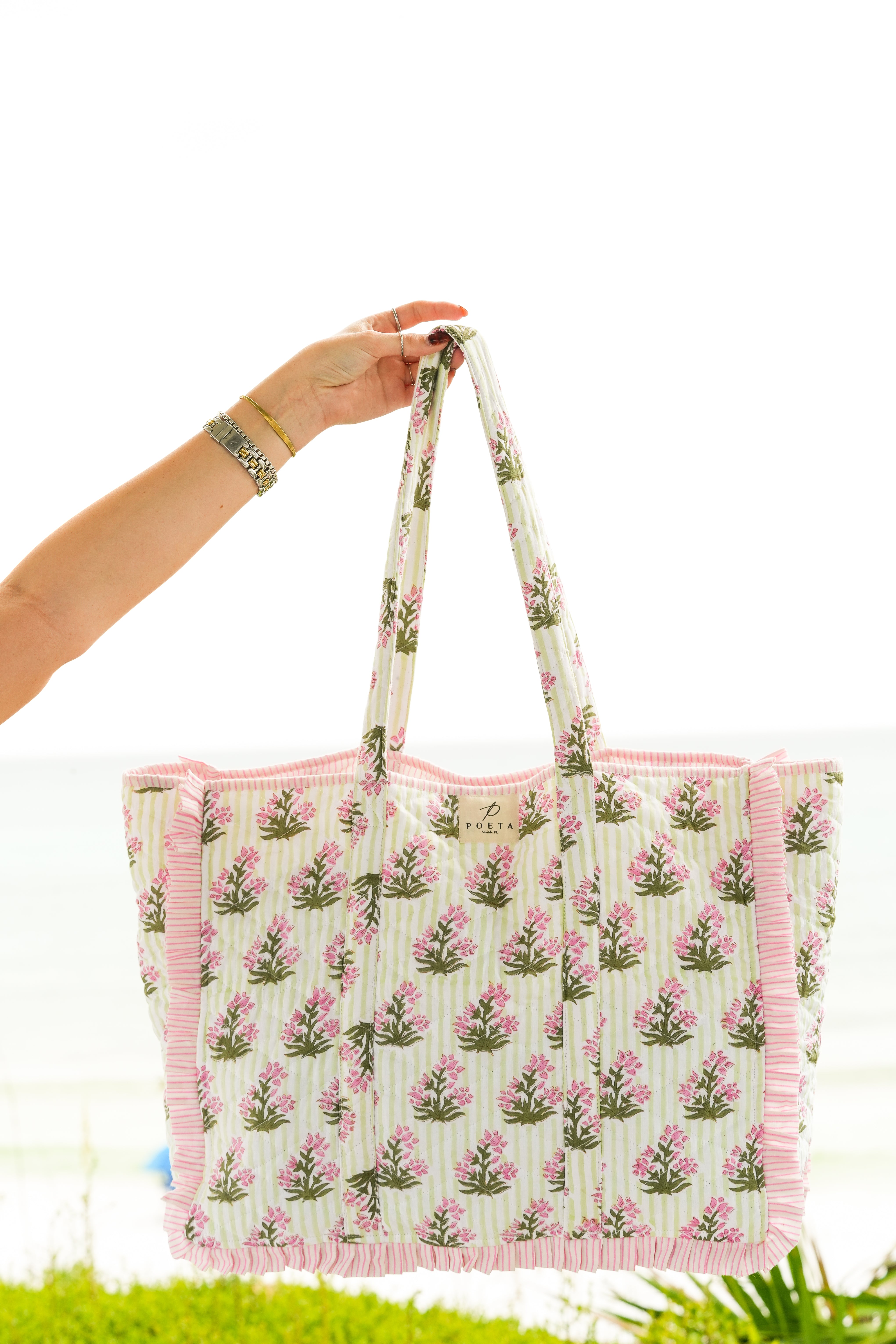 Ruffled Genoa Tote