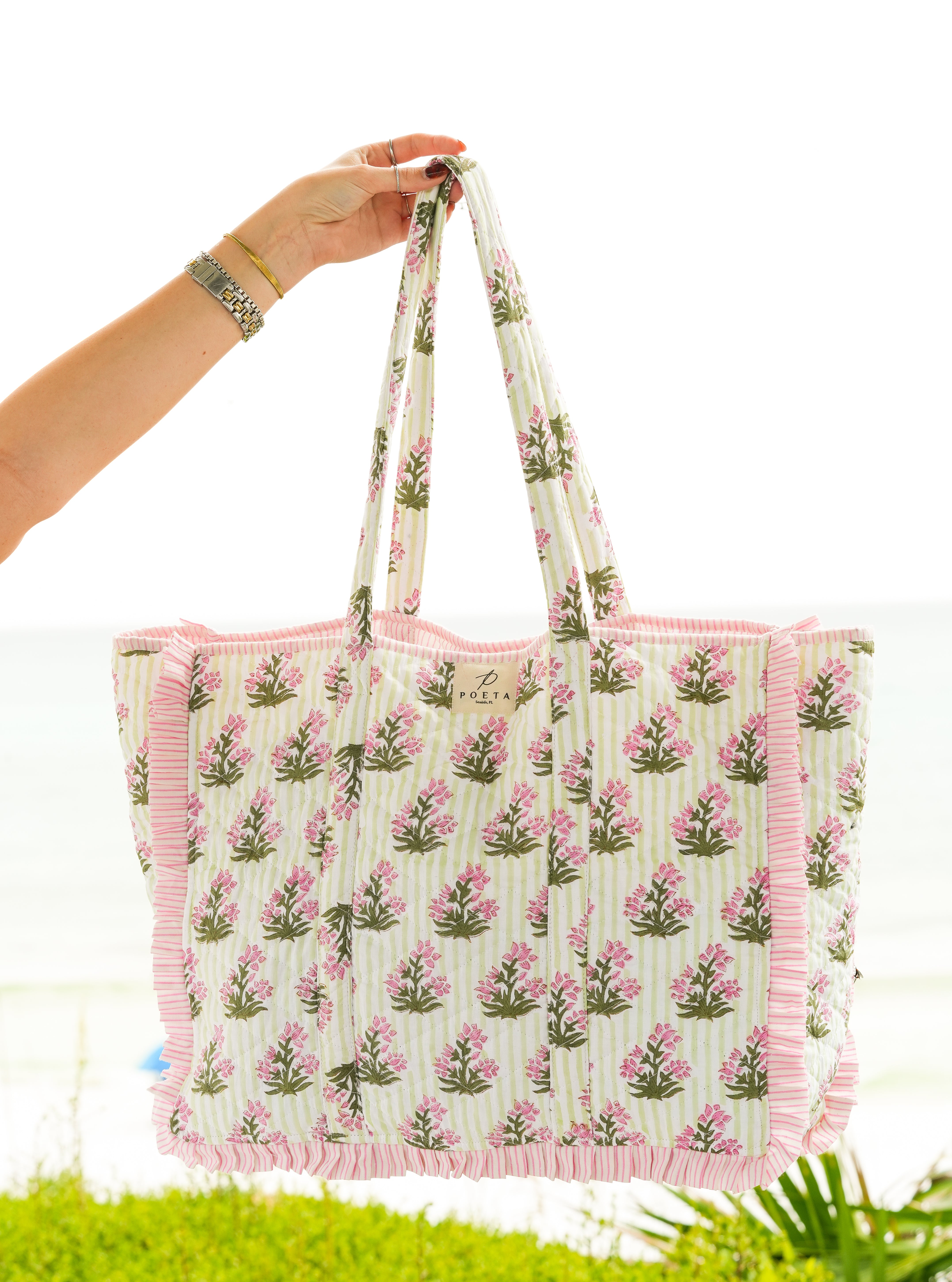 Ruffled Genoa Tote
