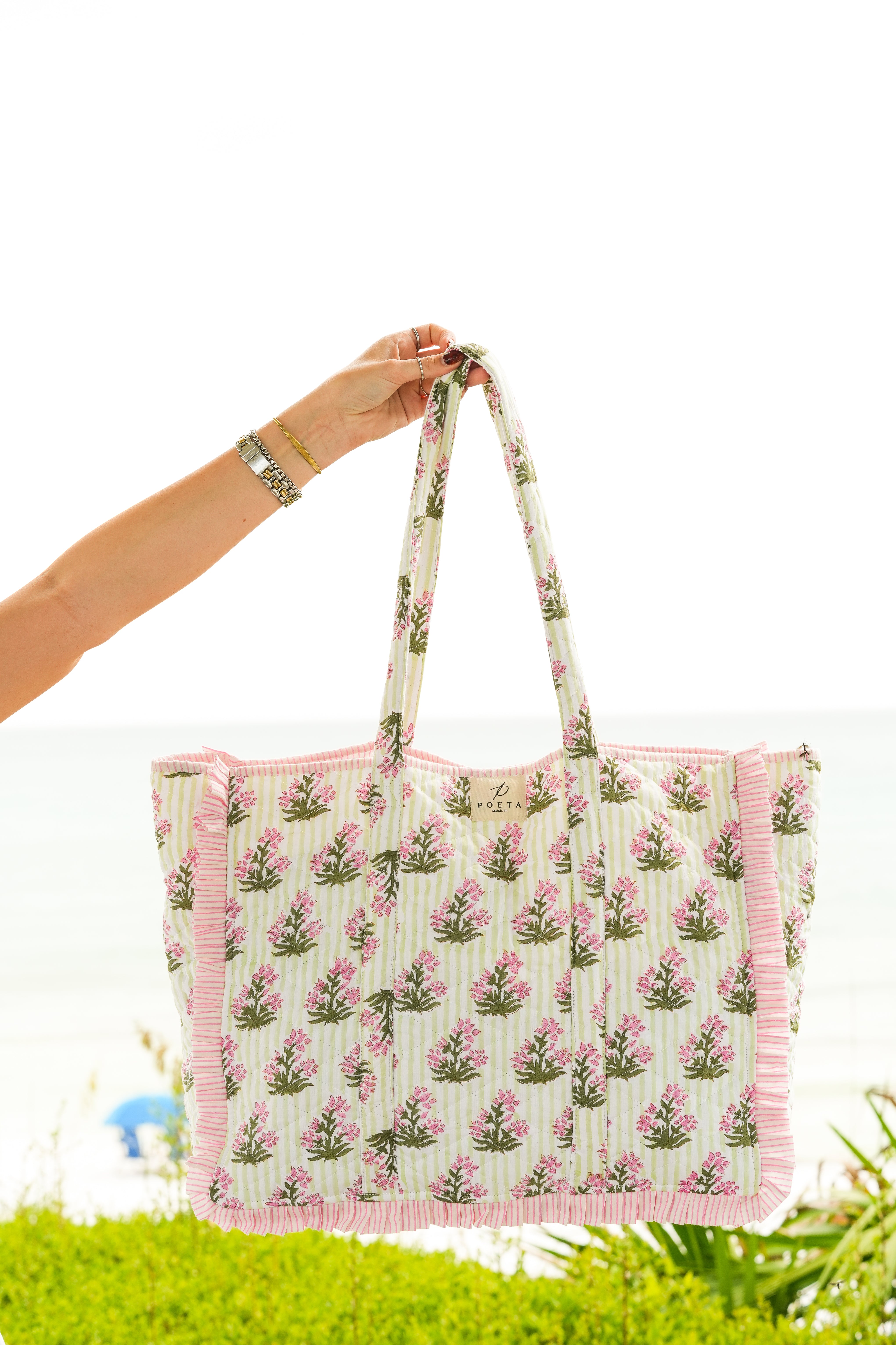 Ruffled Genoa Tote