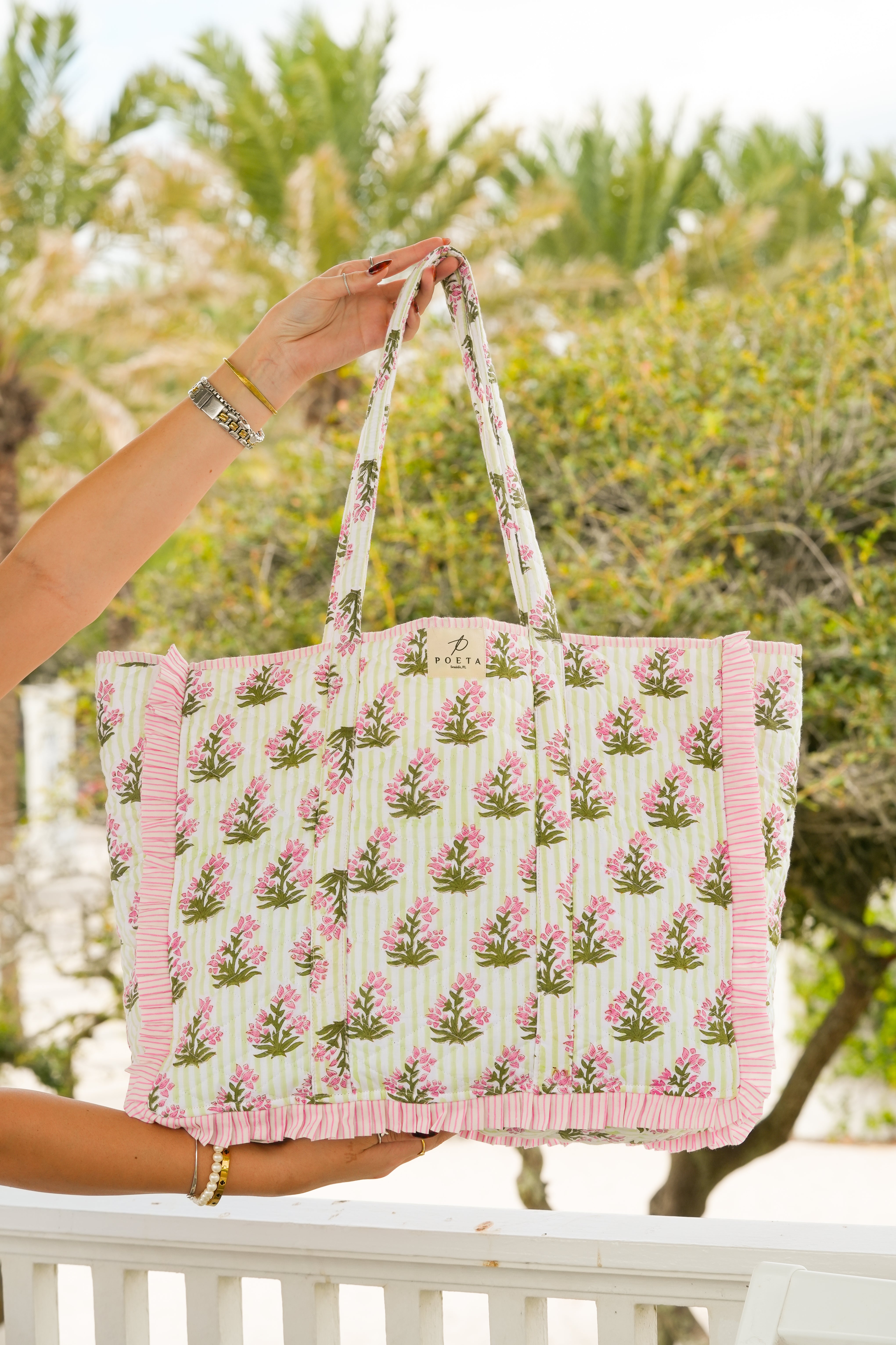 Ruffled Genoa Tote