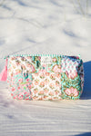 Peach Bellissimo Patchwork Cosmetic Bag