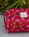 Red Garden Cosmetic Bag