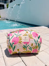 Pink Dandelion Cosmetic Bag