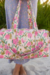 Pink Dandelion Duffle Bag