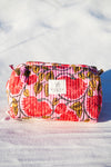 Pink Garden Cosmetic Bag