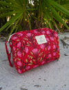 Red Garden Cosmetic Bag