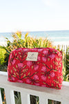 Red Garden Cosmetic Bag