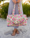 Pink Dandelion Duffle Bag