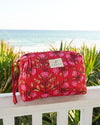 Red Garden Cosmetic Bag