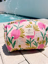 Pink Dandelion Cosmetic Bag