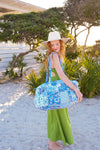 Baby Blue Patchwork Duffle Bag