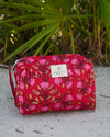 Red Garden Cosmetic Bag