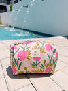 Pink Dandelion Cosmetic Bag