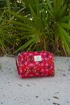 Red Garden Cosmetic Bag