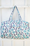 Blue Chrysanthemum Duffle Bag