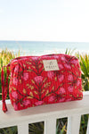 Red Garden Cosmetic Bag