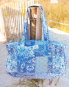 Baby Blue Patchwork Duffle Bag