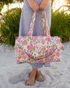 Pink Dandelion Duffle Bag