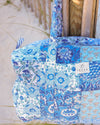 Baby Blue Patchwork Duffle Bag