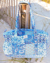 Baby Blue Patchwork Duffle Bag