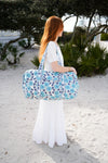 Blue Chrysanthemum Duffle Bag