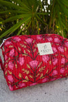 Red Garden Cosmetic Bag