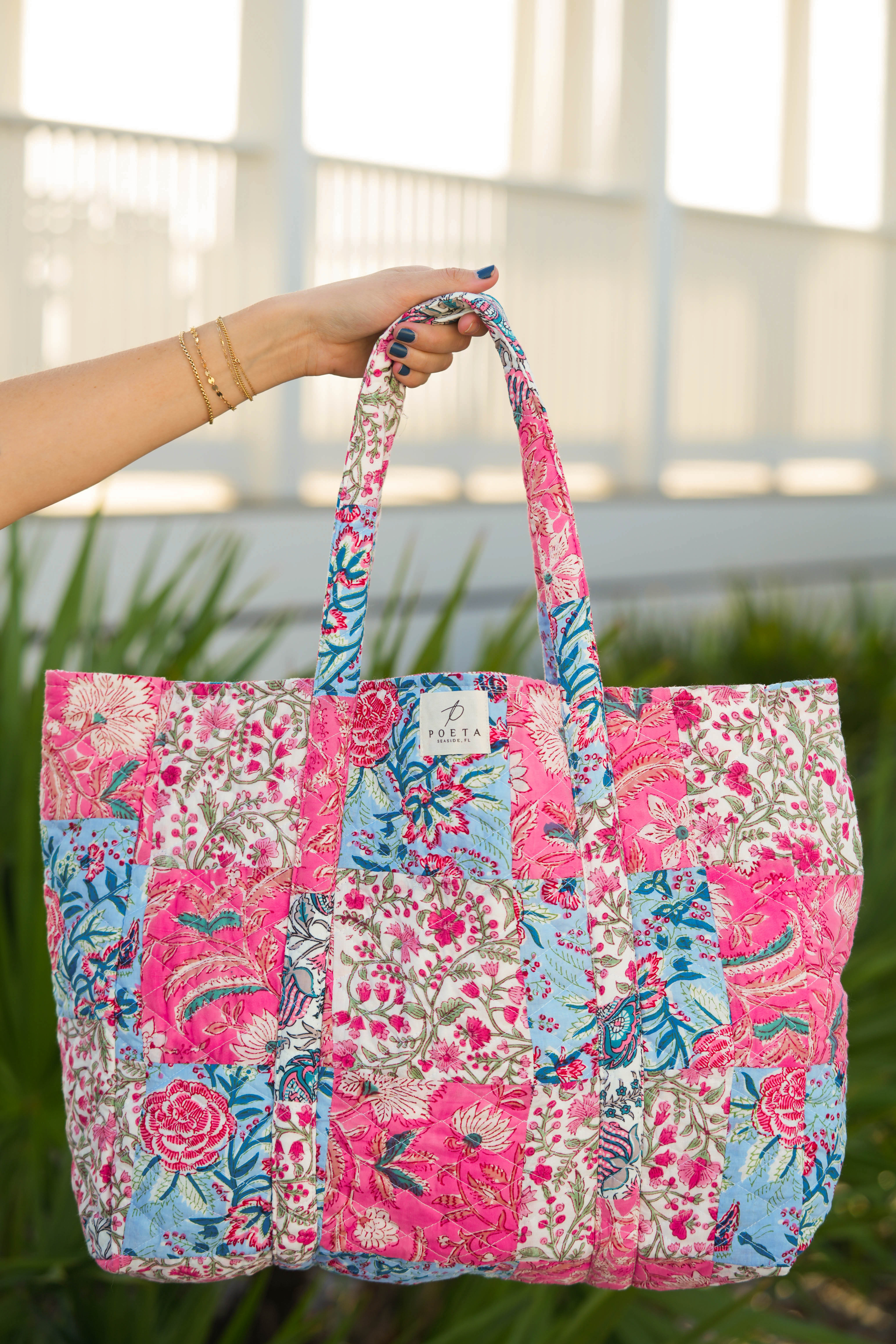 Pretty in Pink Patchwork Tote