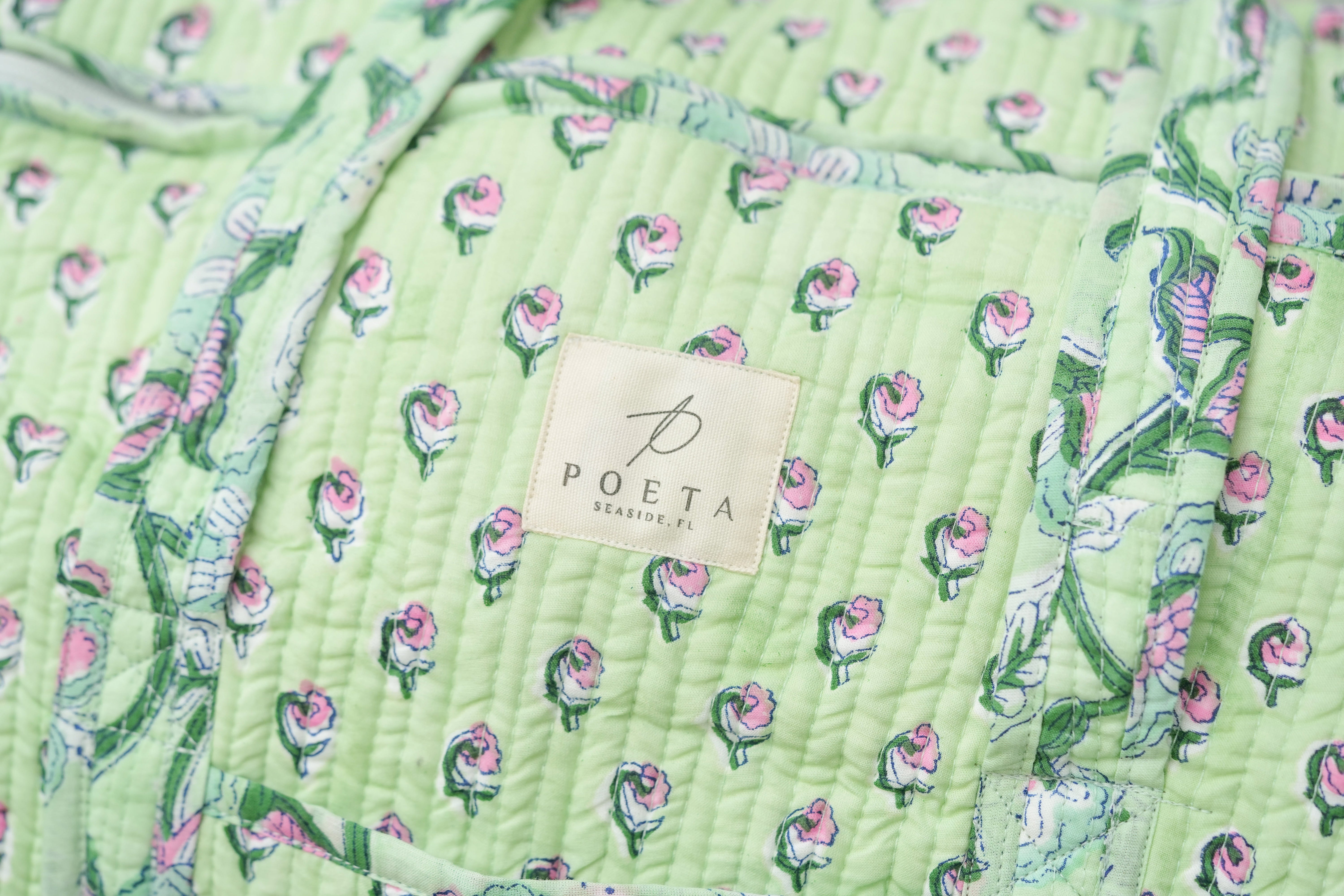 Green Daisy Duffle Bag