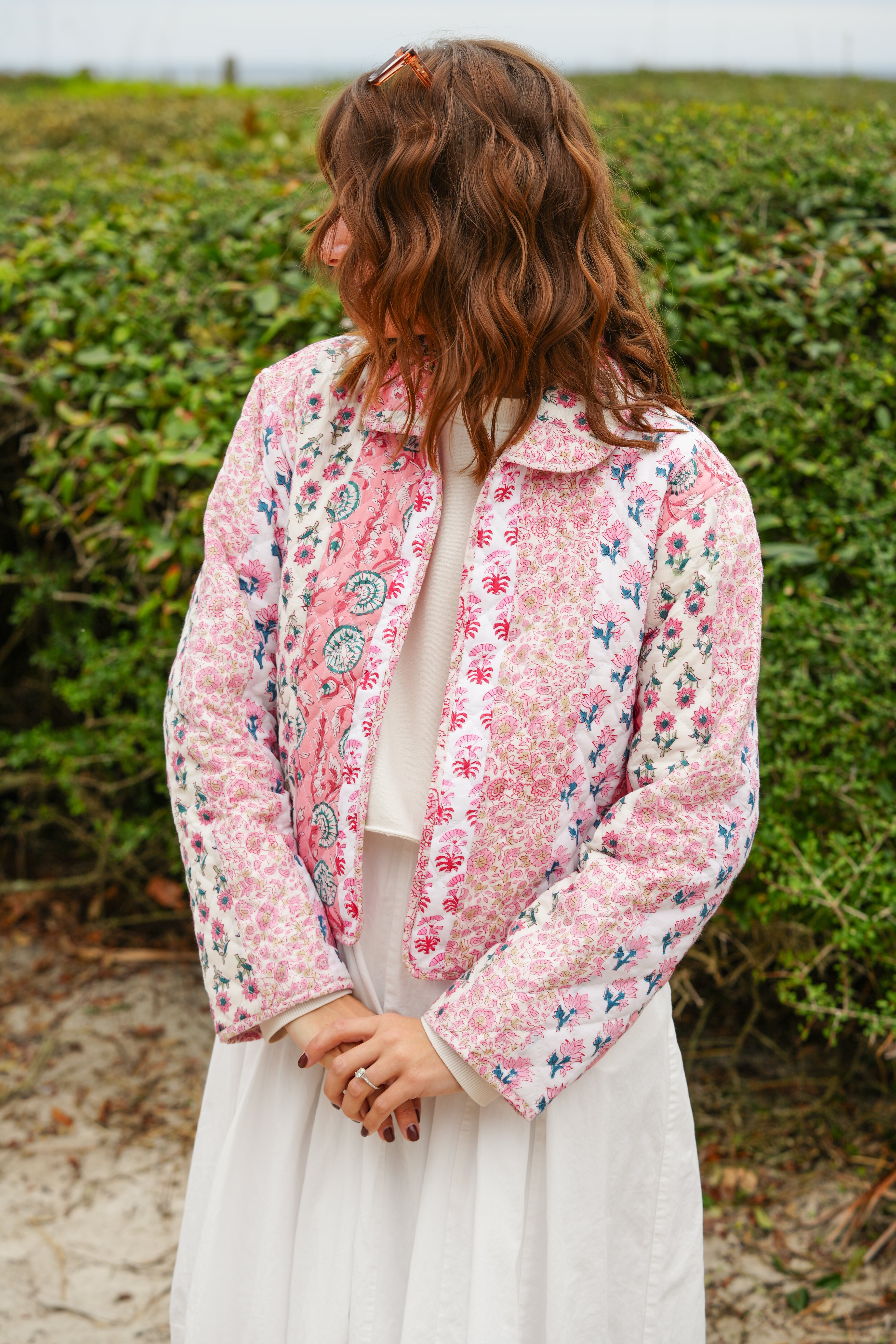 Poeta Quilted Jacket - Pink