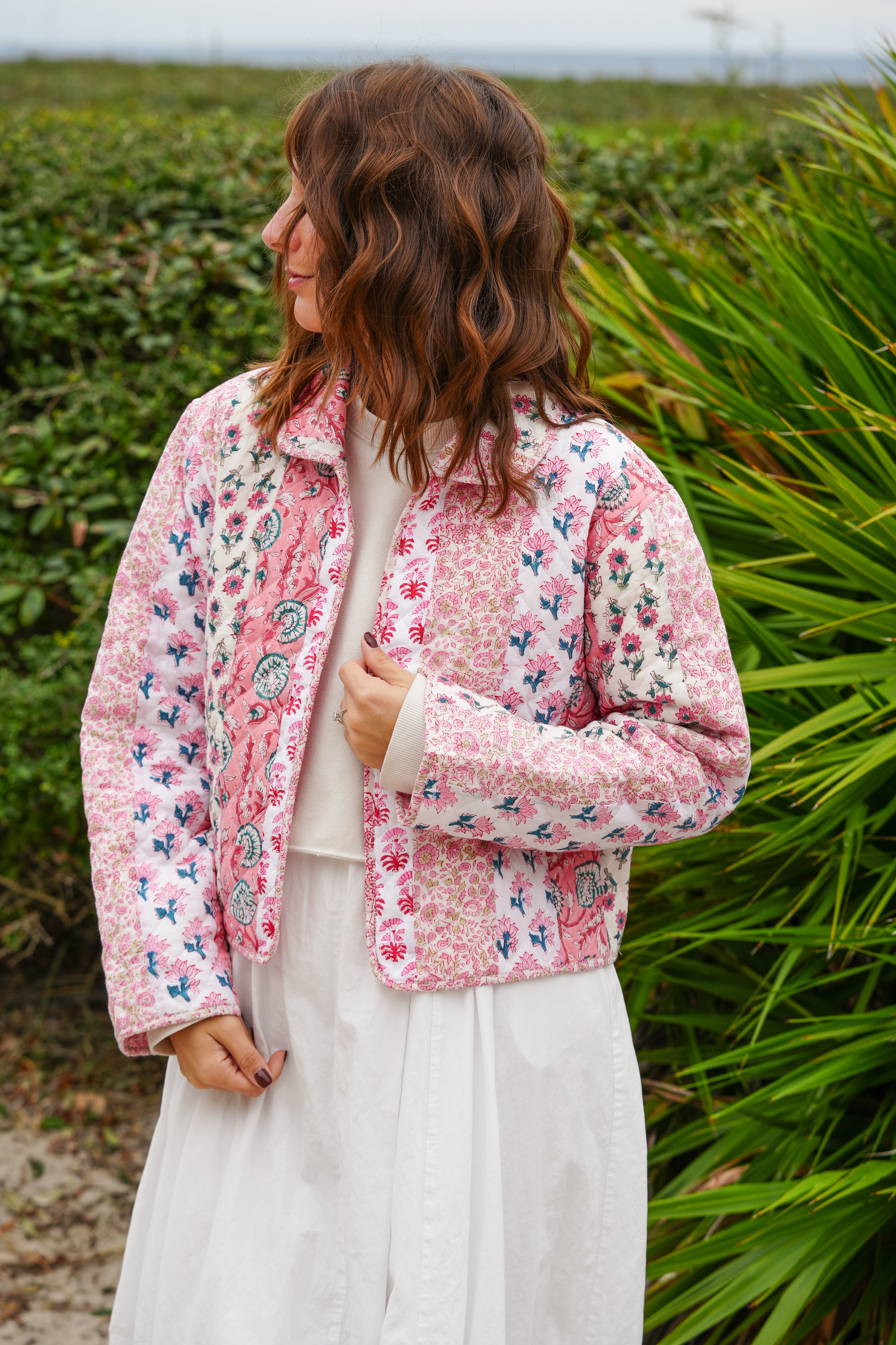 Poeta Quilted Jacket - Pink