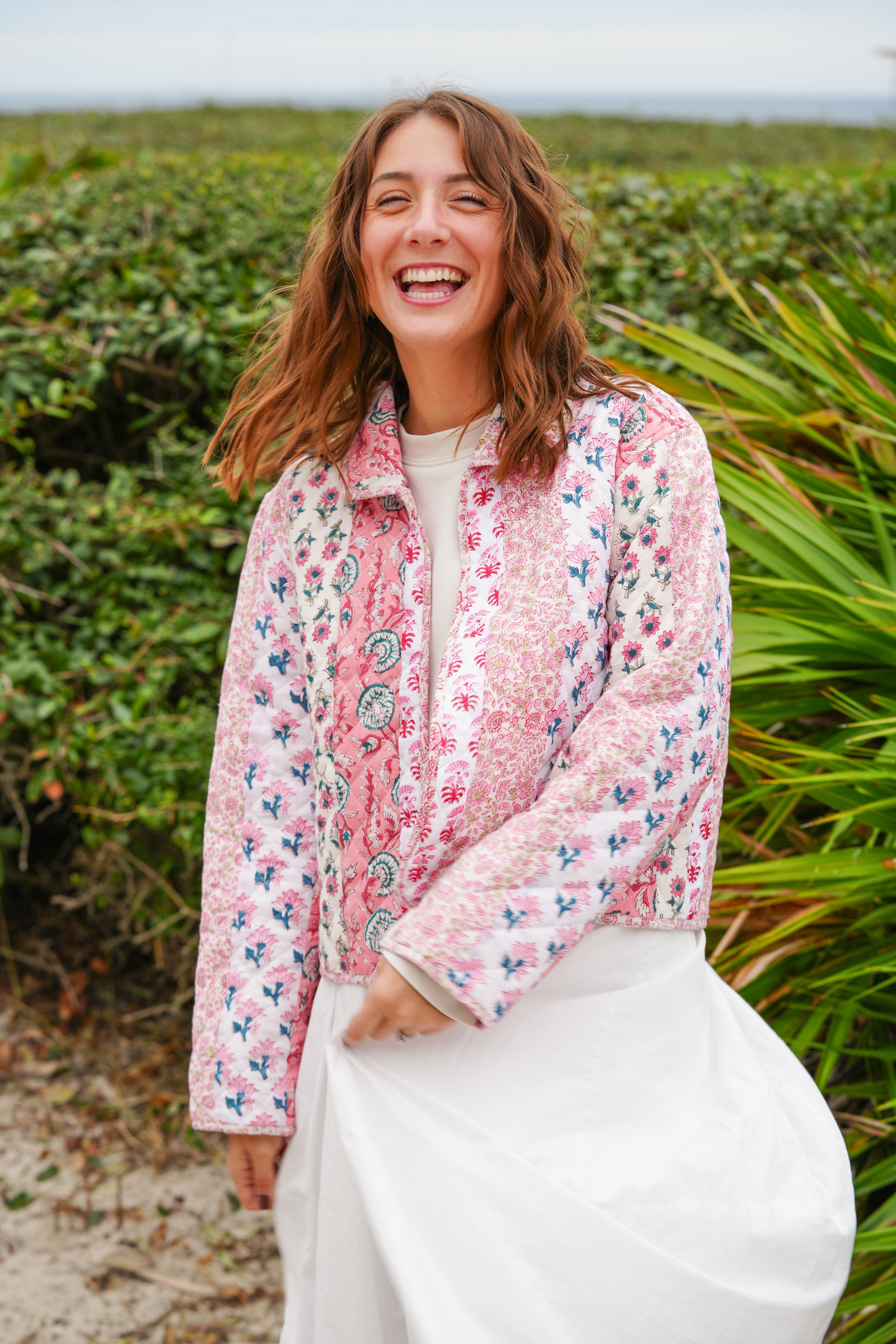 Poeta Quilted Jacket - Pink