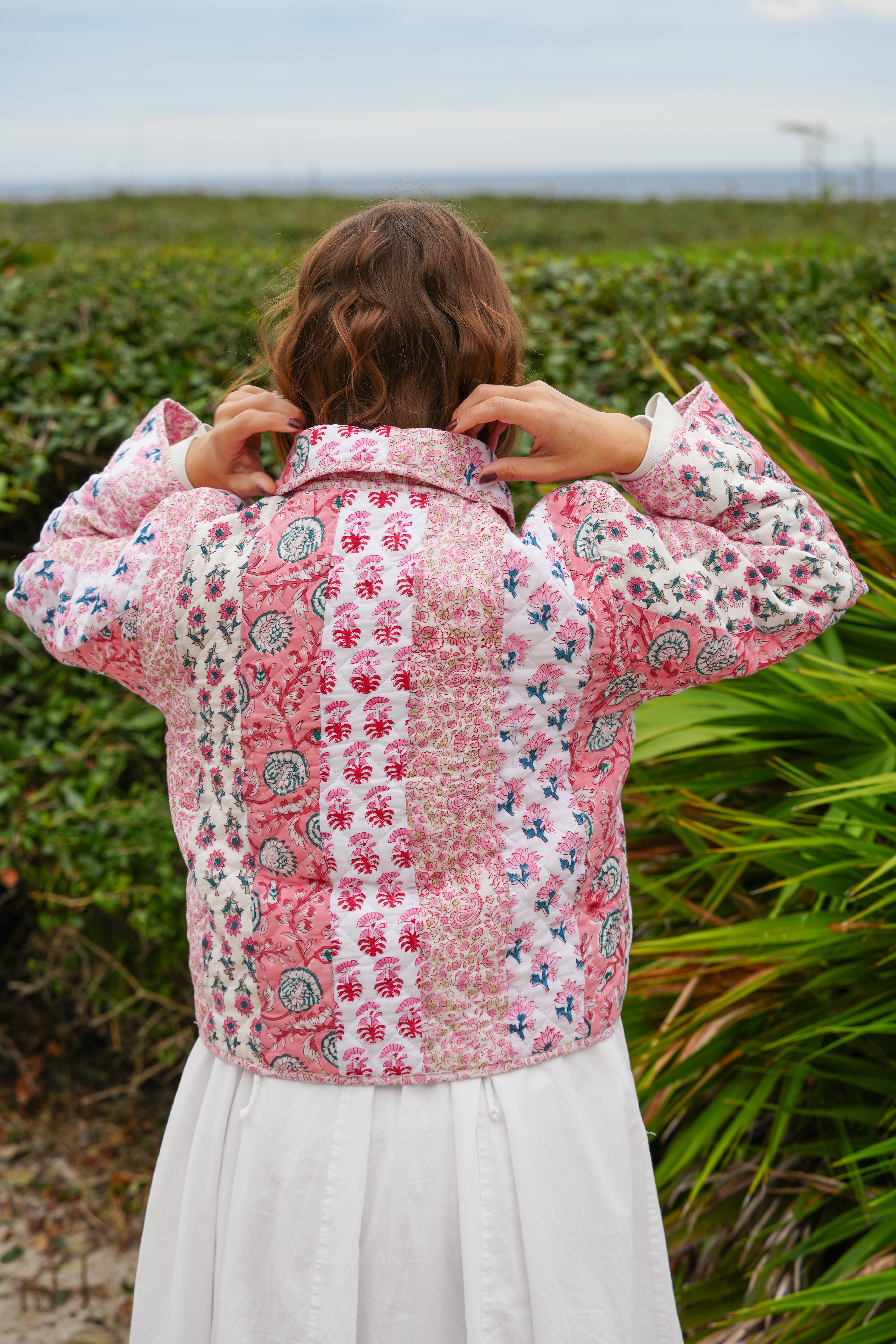 Poeta Quilted Jacket - Pink