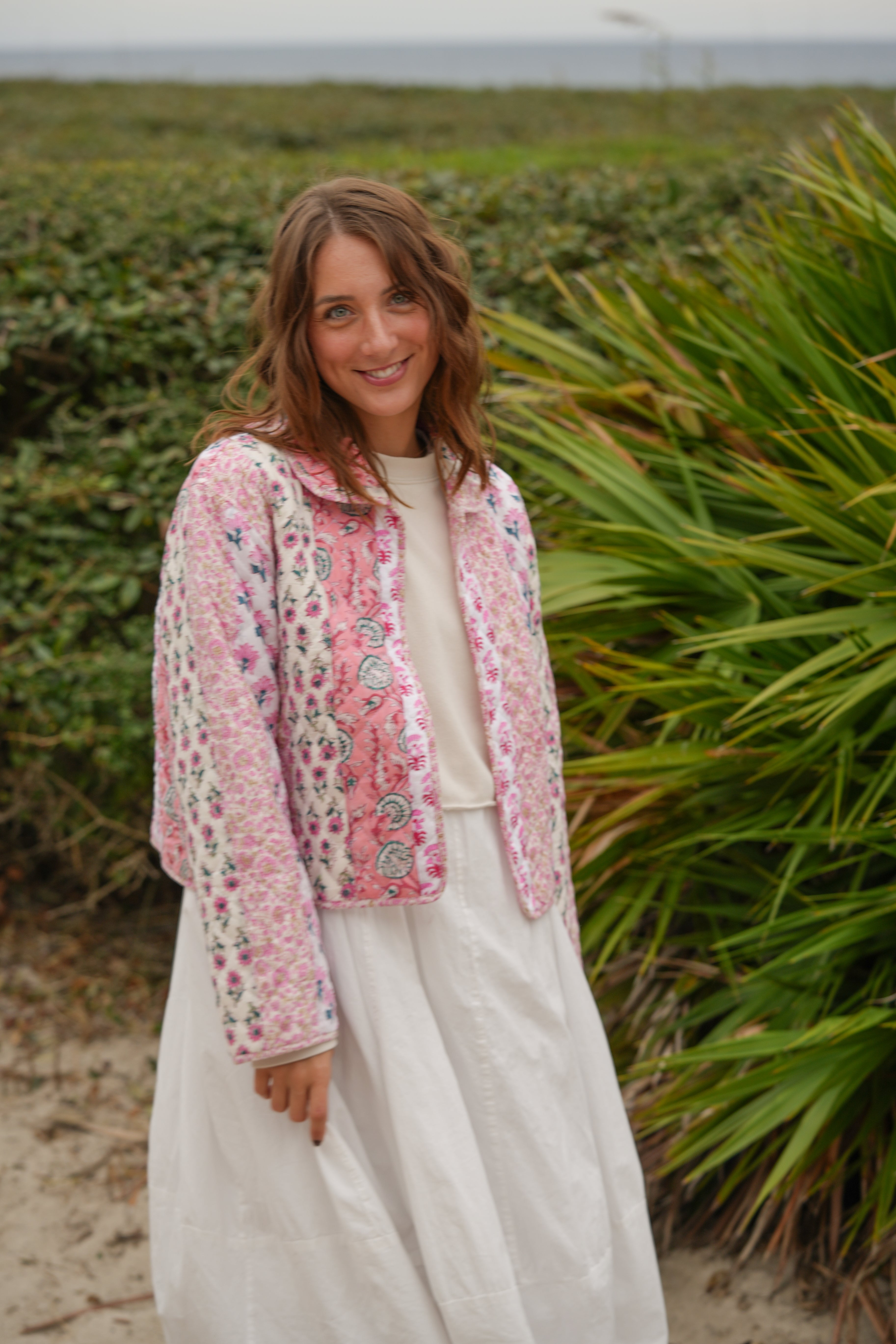 Poeta Quilted Jacket - Pink