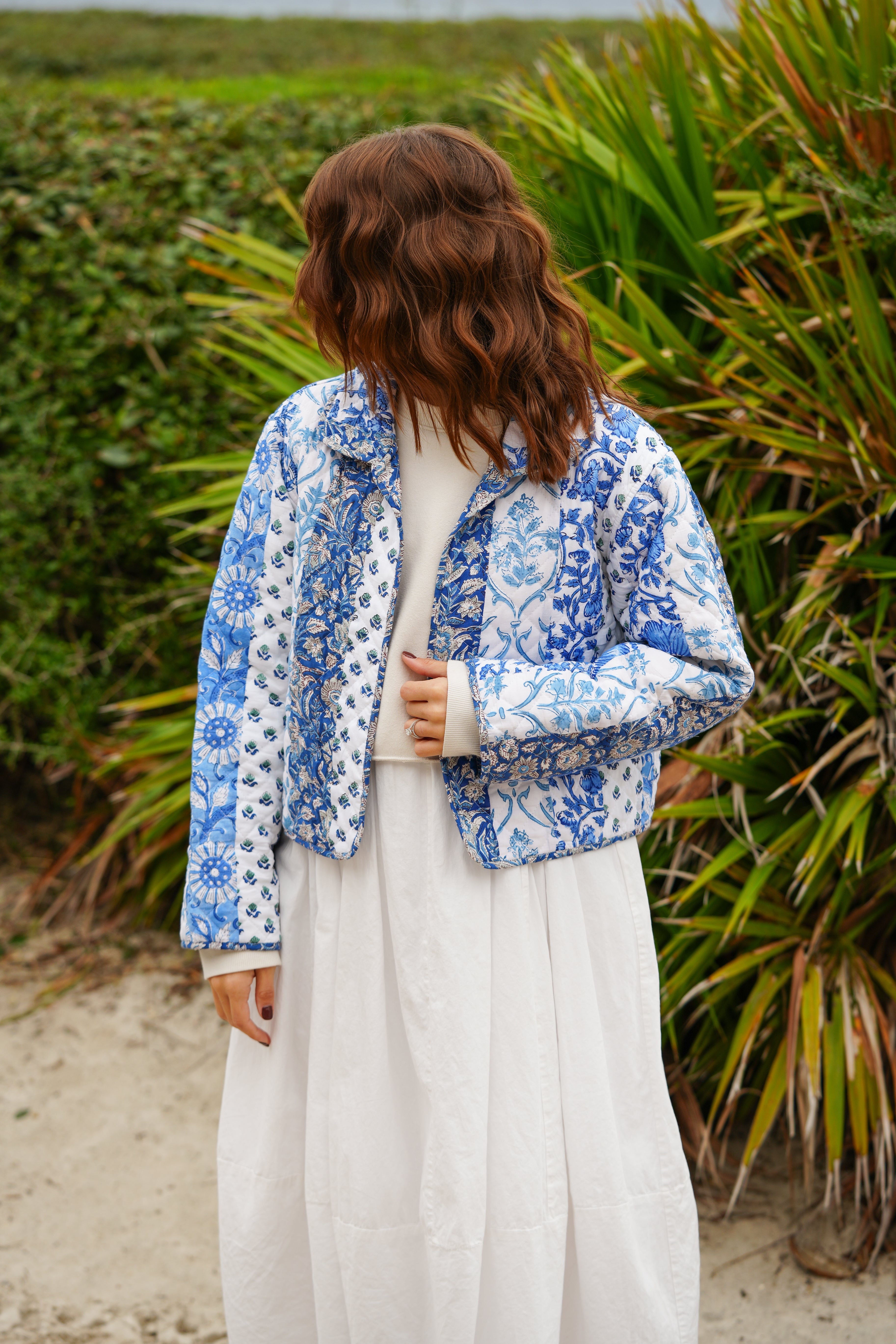 Poeta Quilted Jacket - Blue