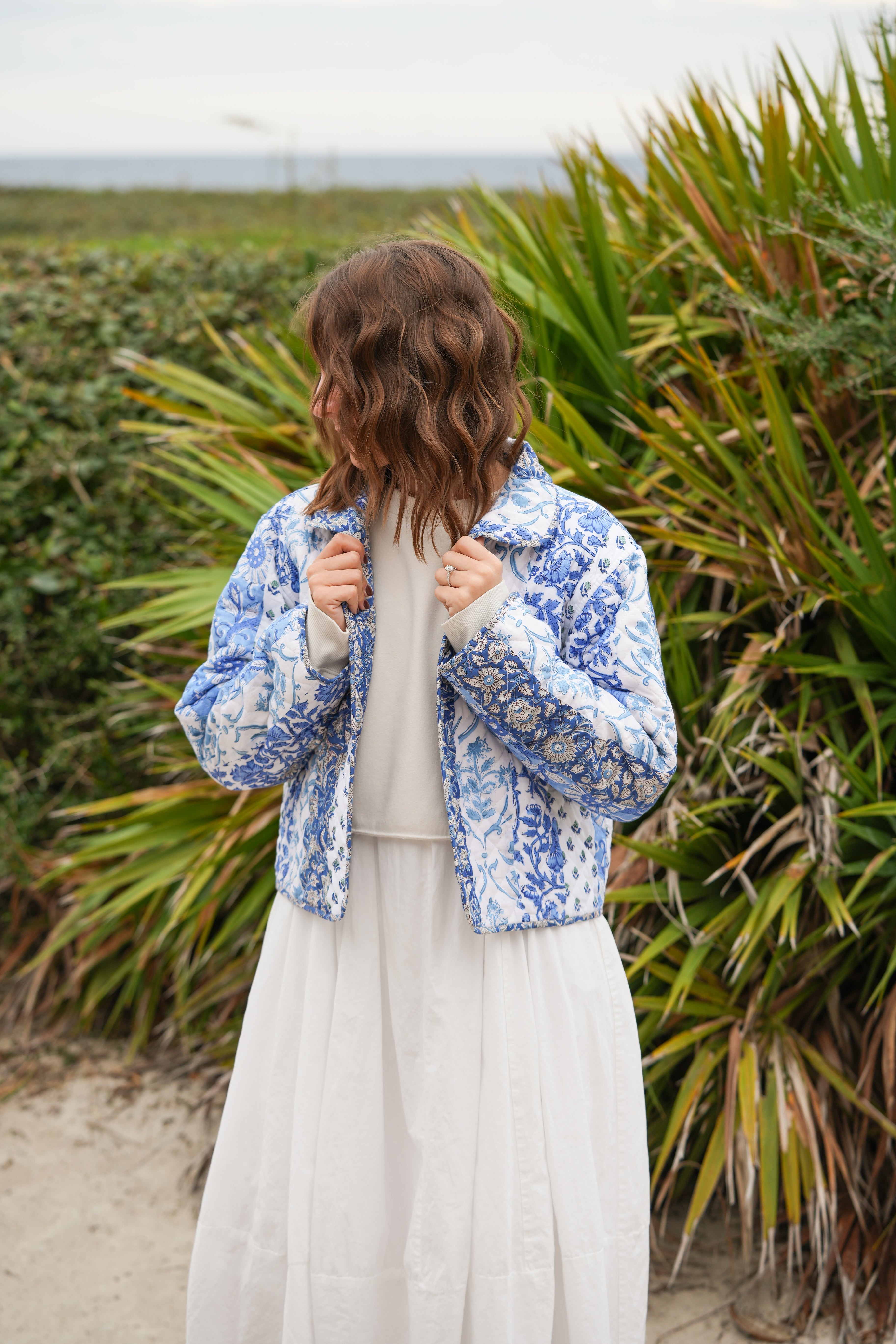 Poeta Quilted Jacket - Blue