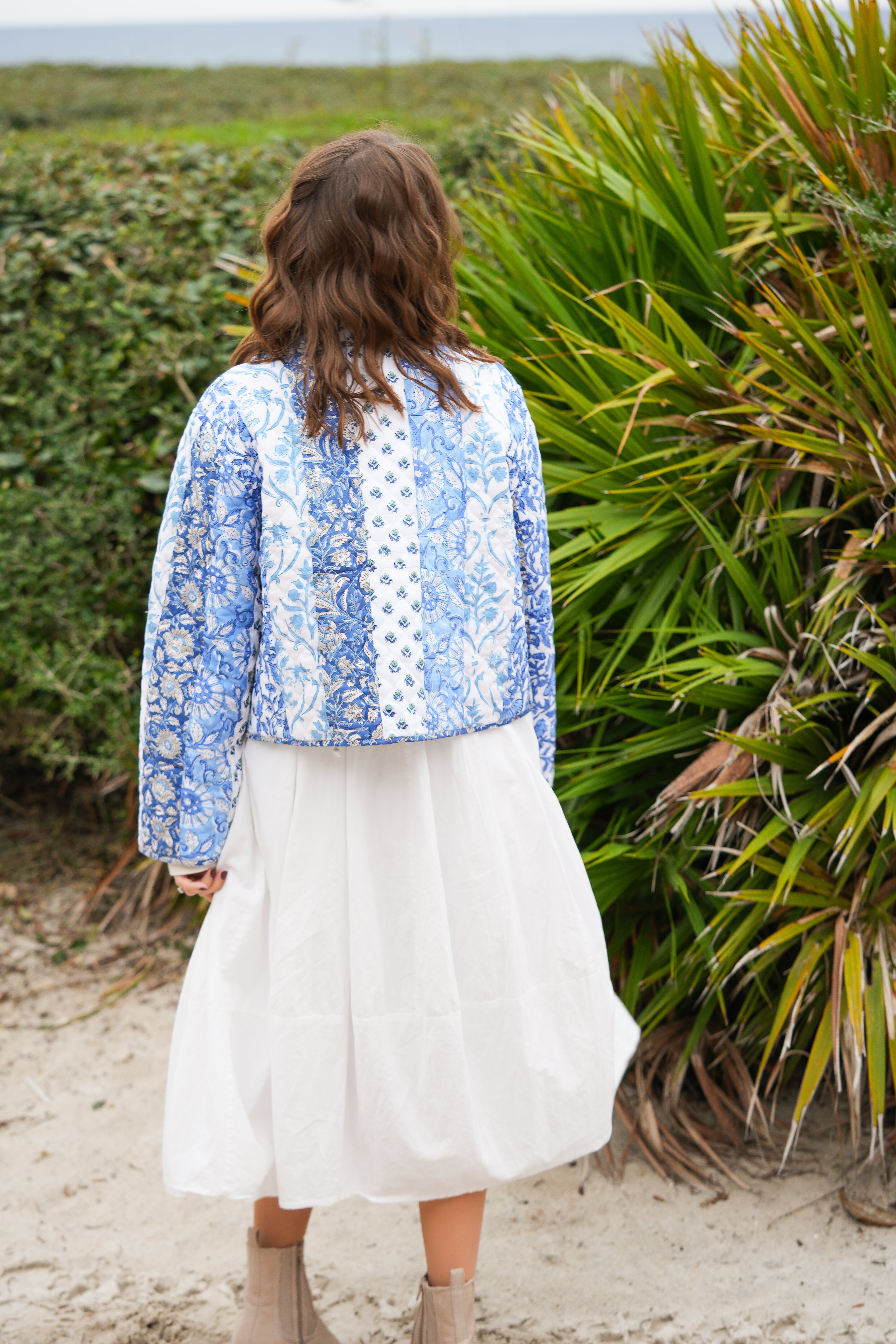 Poeta Quilted Jacket - Blue