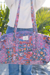 Purple Jungle Patchwork Duffle Bag