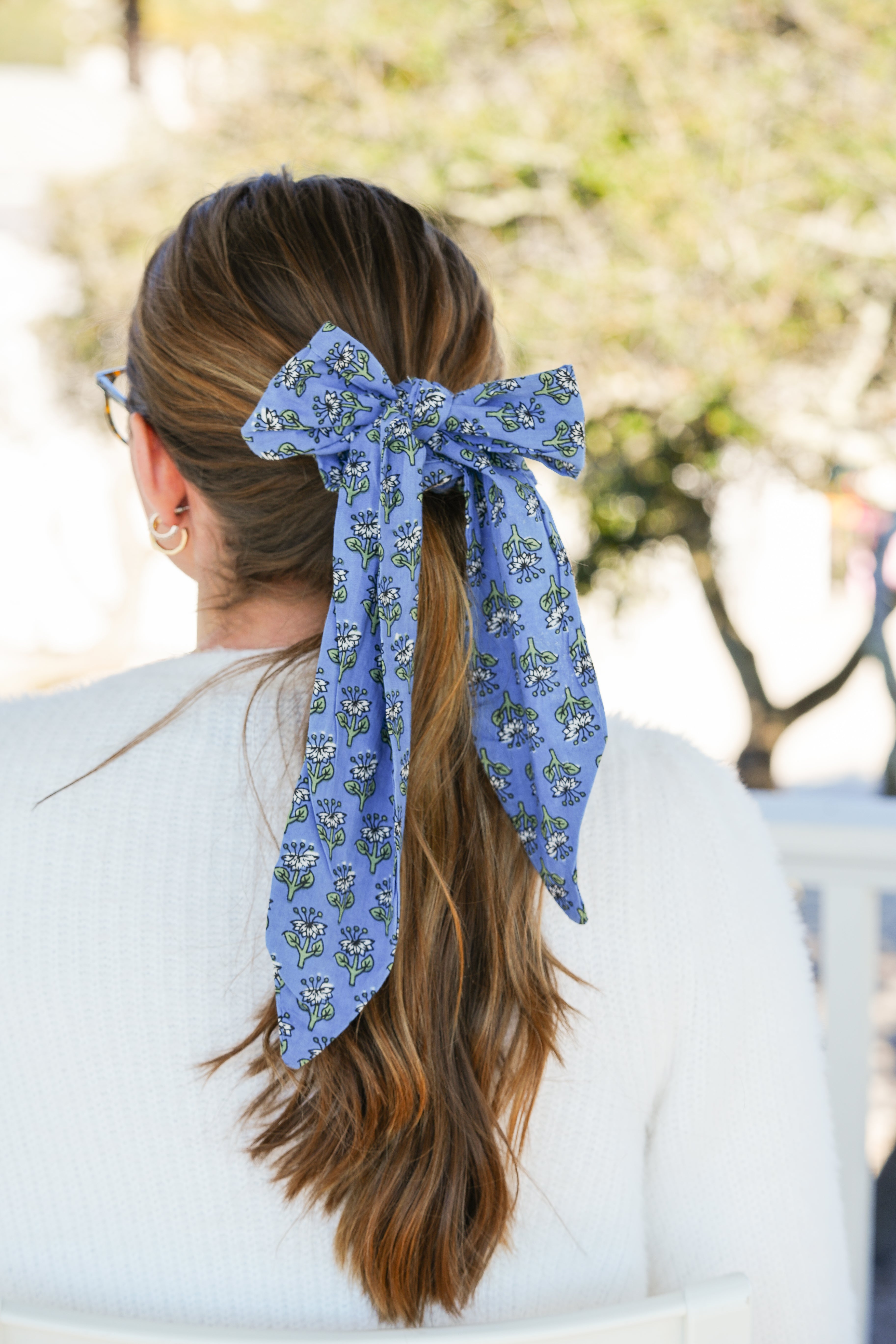 Blue Hair Scrunchie