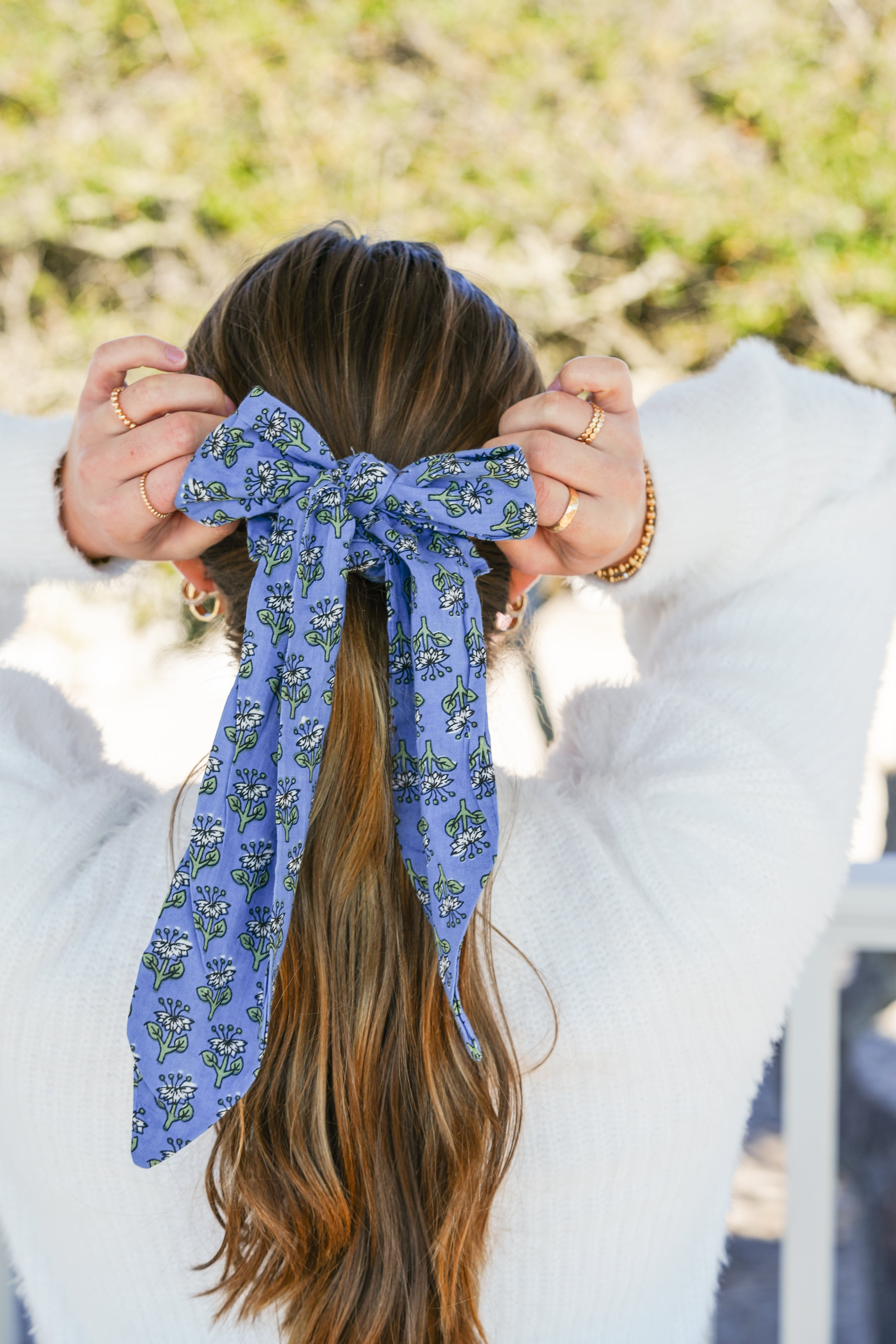 Blue Hair Scrunchie