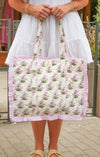 Ruffled Pink Genoa Tote