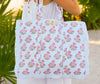 Blue Ruffled Genoa Tote