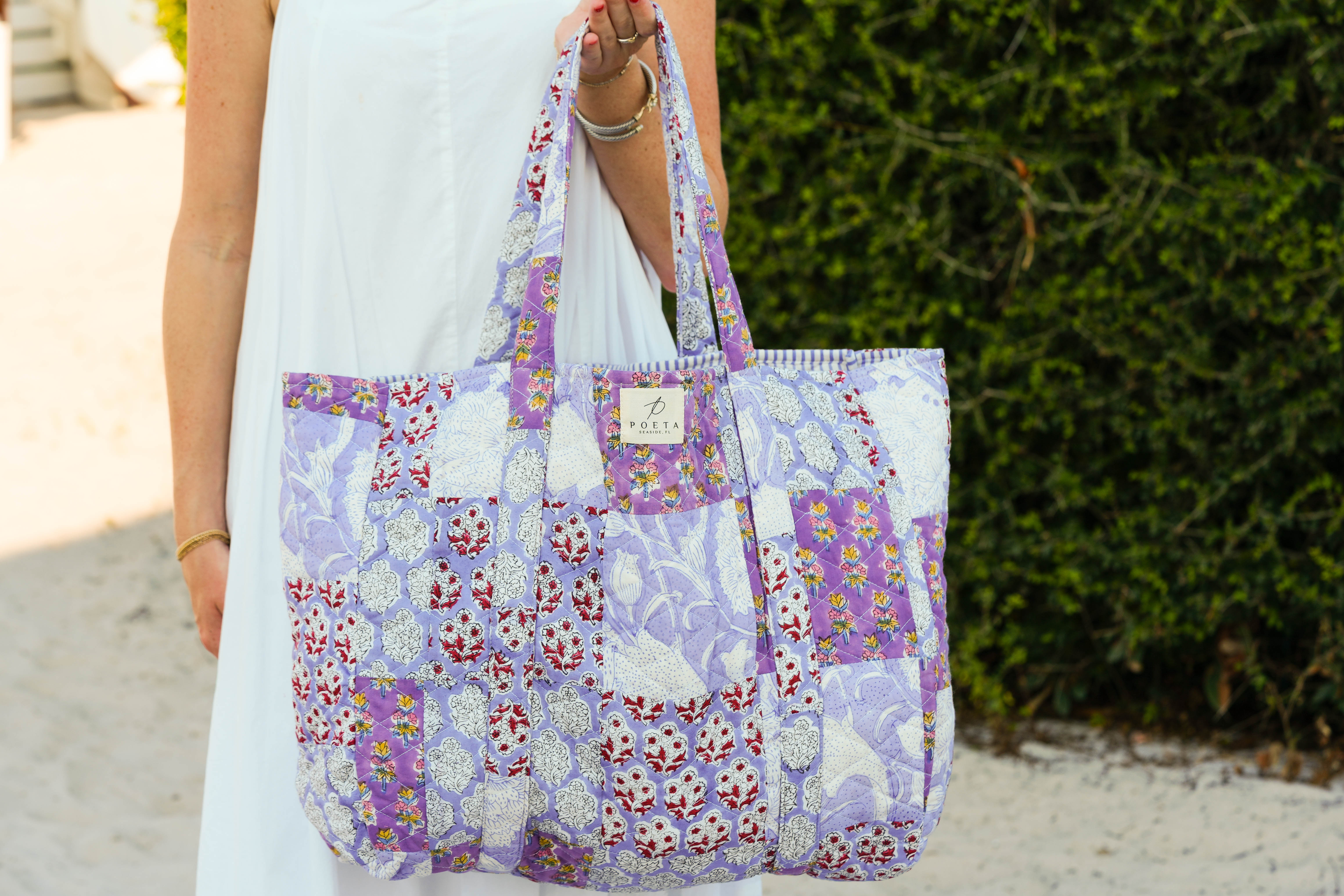 Violet Patchwork Tote