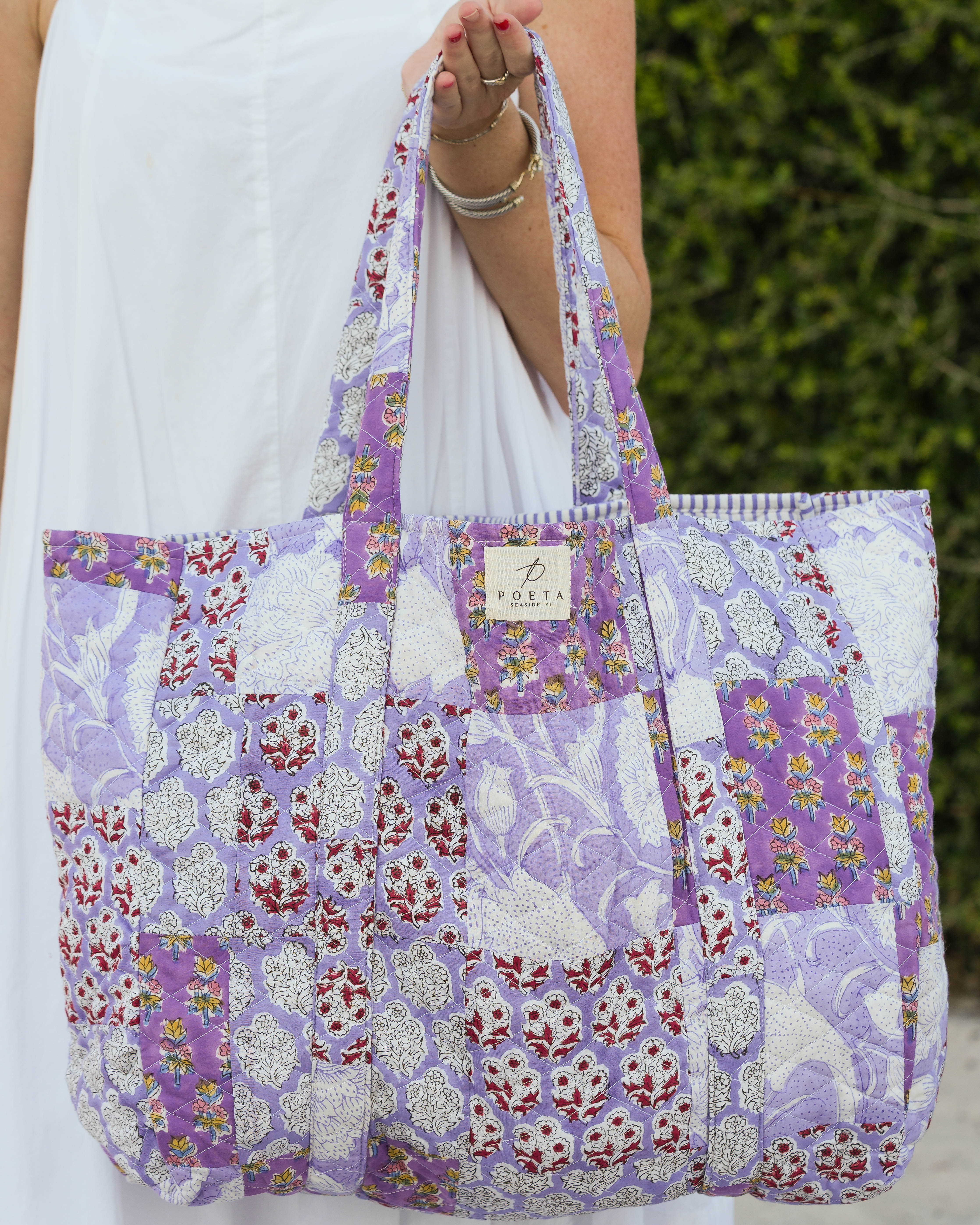 Violet Patchwork Tote