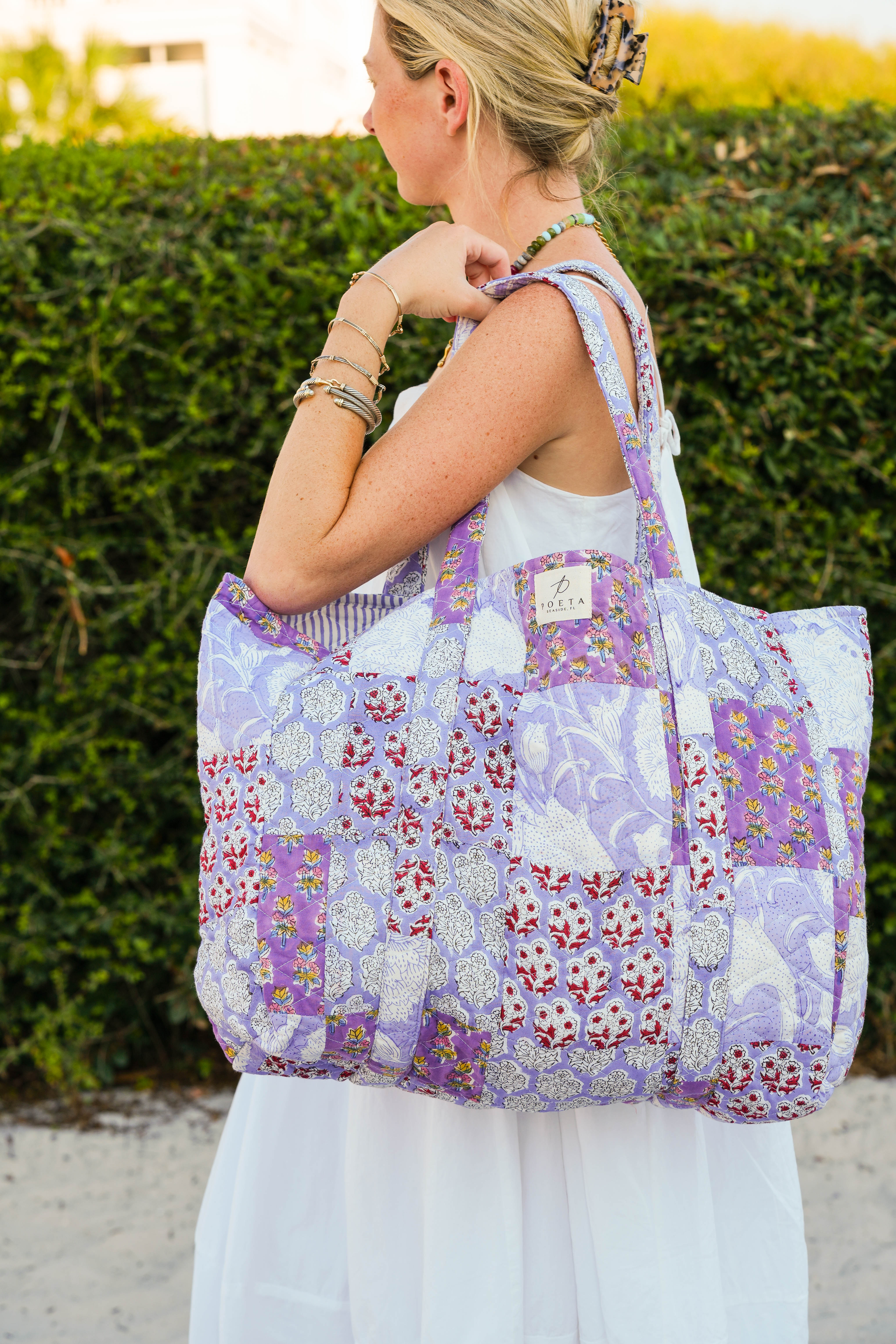 Violet Patchwork Tote