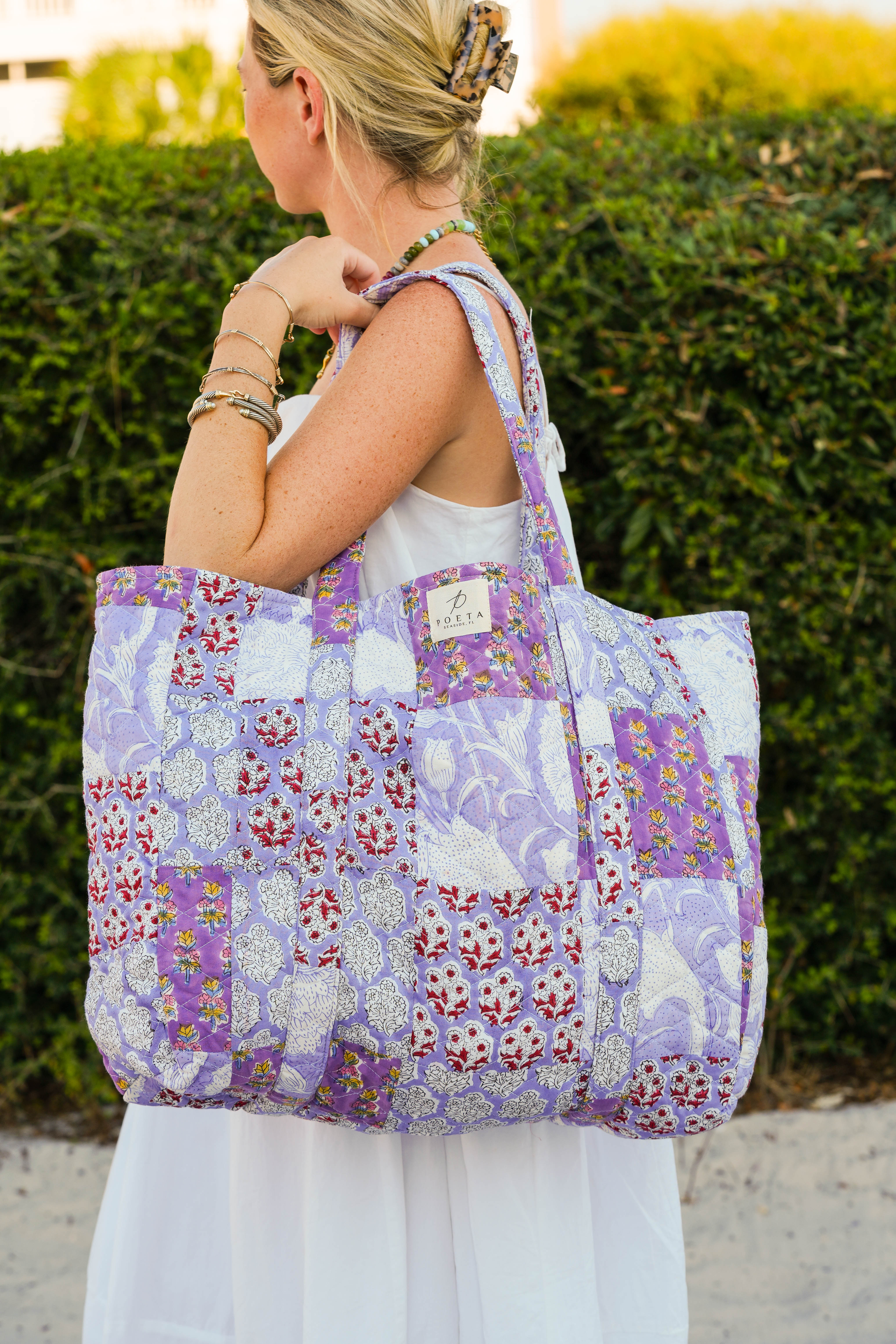Violet Patchwork Tote